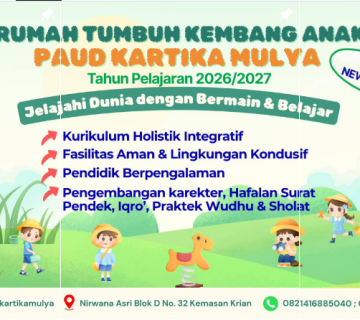 PAUD DAYCARE KARTIKA MULYA Nirwana Asri Kemasan KRIAN